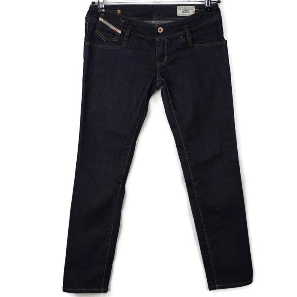 Diesel‎ Matic Jeans Skinny Slim Stretch Size 28 x 30 Dark Wash 00AA8 Italy